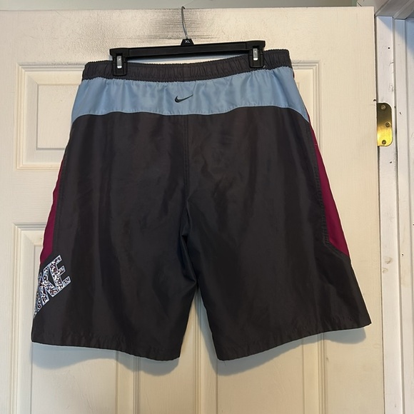Nike Swim Trunks Size Medium Gray Blue - Picture 4 of 8